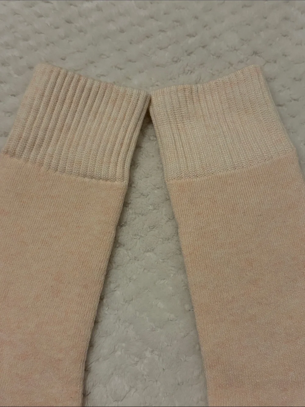 NWOT Timberland Unisex Light Beige Cushioned Crew Socks - 1 Pair Medium